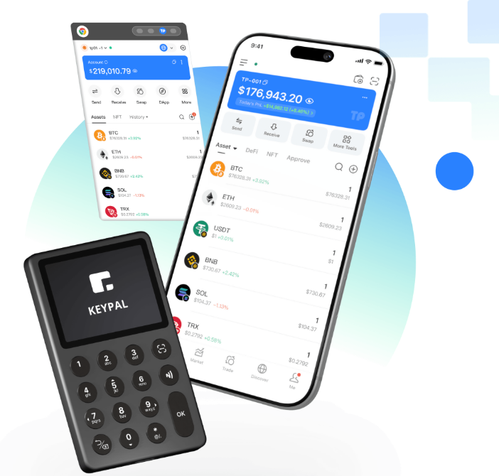 TP钱包官方app下载科技设备上的界面